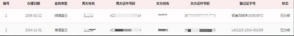 婚姻状况查询