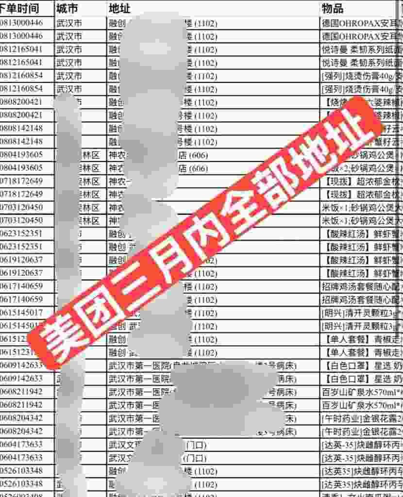美团外卖地址查询